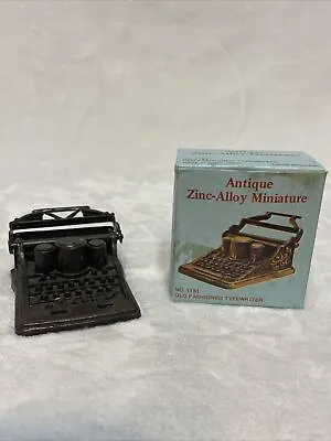 VTG Miniature Antique Typewriter Die Cast Pencil Sharpener  Hong Kong Open Box • $14.99