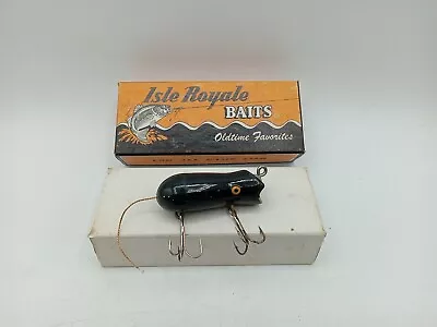 Vintage Wooden Lure Black Baby Mouse Isle Royale In Original Box • $27