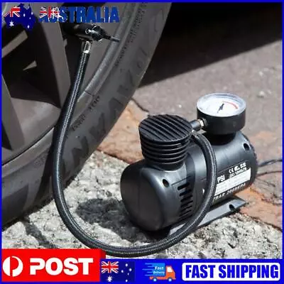 12V 300PSI Car Air Pump With Gauge Mini Air Compressor Heavy Duty Tire Inflator • $14.69