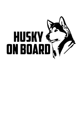 £2.98 • Buy Husky On Board Sticker Car/van Decal Dogs Bumper 220mm X 140mm