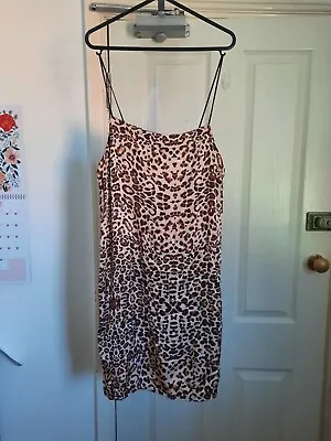 £7.99 • Buy Topshop Leopard Print Cami Slip Dress, Size 14