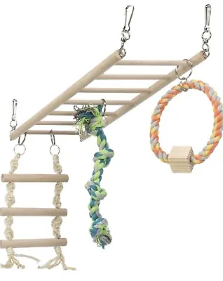 TRIXIE HANGING SUSPENSION BRIDGE RAT FERRET CHINCHILLA CAGE TOY 35×15 Cm • £13.50