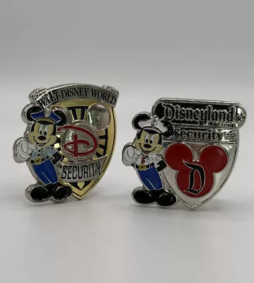 Pair Of Disneyland/Disney World Mickey Mouse Security Badge Pin • $25