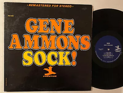 GENE AMMONS Sock! Mal Waldron Cecil Payne Ed Thigpen Prestige RVG Stereo LP • $11.97