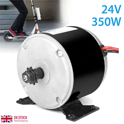 Electric Motor DC 24 Volt 350 Watt Brushed E Bike Scooter Chain Drive 24v 350w • £25.99