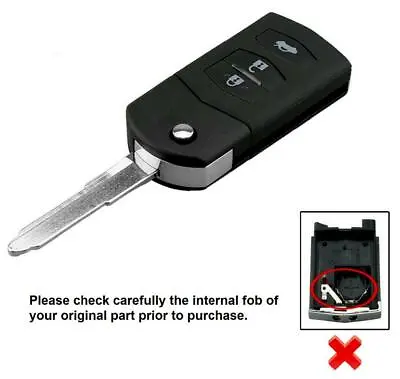 For MAZDA 2 3 5 6 RX8 3 Buttons Smart Remote Car Flip Key Shell Case Fob Free • $8.45