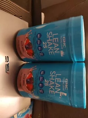 GNC Lean Shake 25 Protein Powder Mixed Berry X 2 JARS 22.01 Oz EACH Exp 8/26/23 • $59.99