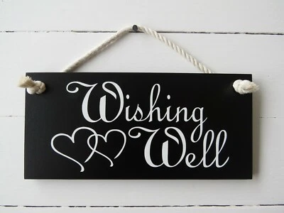 Rustic Vintage Wooden Wedding Sign  'wishing Well' • $14.99