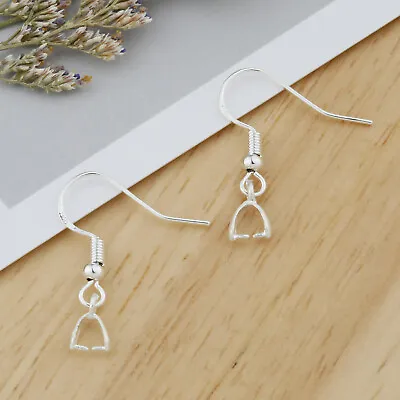 DIY Design 20-100PCS Silver Plated Pinch Bail French Ear Wires Clip Hooks • $4.99