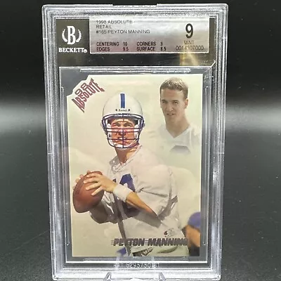 1998 Playoff Absolute Retail #165 Peyton Manning Colts BGS 9 AT424-36 • $19.95