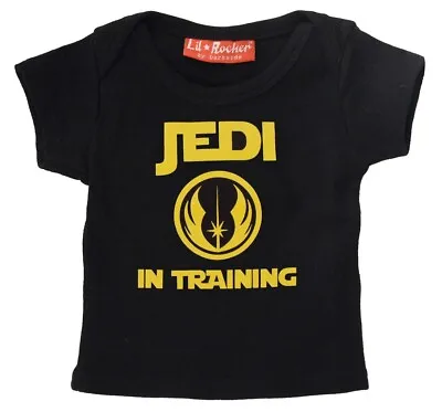 Darkside Jedi In Training Baby 0-6 Months T Shirt Star Wars Black Disney Child • £6.99
