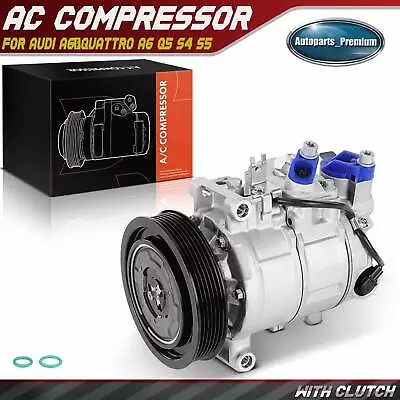 A/C Compressor For Audi A6 2006-2011 A6 Quattro Q5 S4 S5 3.0L 3.2L 4F0260805AB • $133.99