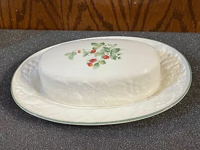 Mikasa English Countryside DP903 STRAWBERRY LANE Covered Butter Dish • $17.50