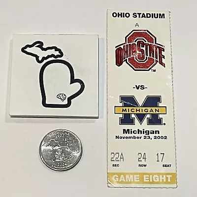 2002 Michigan V Ohio State Nat Champs Original Football Ticket Stub OSU UofM PR • $13.50