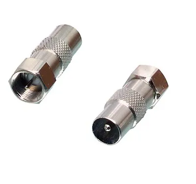 F Type Male Screw Connection To TV Male Coaxial Coax Cable Connector X1     386 • £3.25