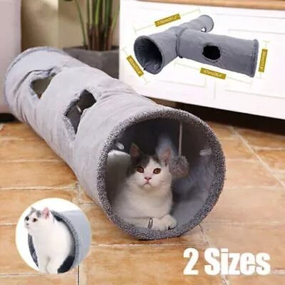 Cat Tunnel Pet Toys Play Hide Tube With Ball For Large Cat Dogs Rabbits AU STOCK • $26.89