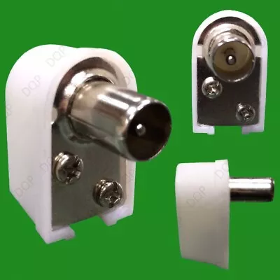 £0.99 • Buy Male Right Angle RF Coaxial TV Aerial Connector Plug 90 Degrees Digital Coax