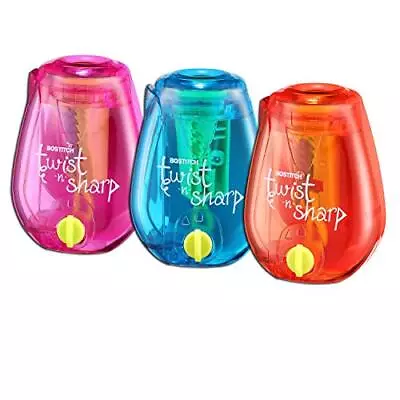 Bostitch Office Twist-N-Sharp Manual Pencil Sharpener Perfect For Kids 3-Pack • $9.94