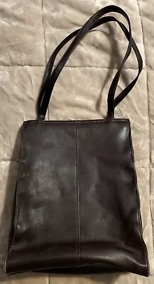 Brown Genuine Leather Handbag Purse By Marlo • $17.99