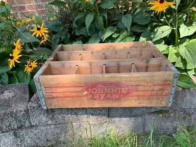 Vintage JOHNNIE RYAN Wooden Soda Crate Box Niagara Falls / Buffalo NY • $34.99