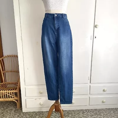 COUNTRY ROAD Womens Dark Blue Wash High Waisted Mom Jeans Size 14/16 • $49.95