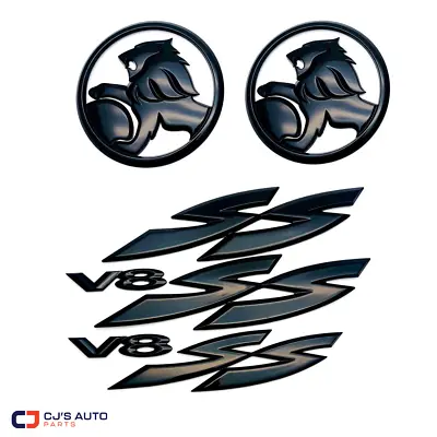 Holden Gloss Black Full Badge Set Fits VY SS Commodore Series UTE • $100.76