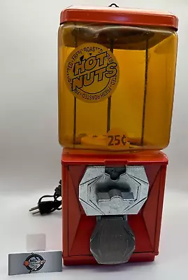 VINTAGE A & A CO 25 CENT Hot Nuts VENDING MACHINE With KEY 1950's 100% WORKS • $449.99