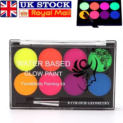 Face Paint Kit Professional Body Party Halloween Washable 8 Colour Palette UK • £3.89