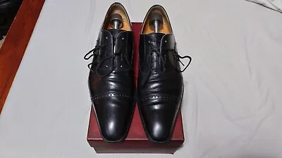 Magnanni For Neiman Marcus Benjamin Black Leather Lace Up Mens Size 11 M (16949) • $64