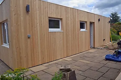 Larch Cladding - Tongue & Groove Soft Scallop Profile Larch Timber Cladding • £3