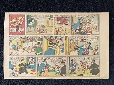 Vintage 1955 Mickey Mouse And Mandrake The Magician Newspaper Cut Comic • $9.99