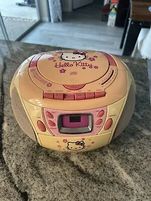 Vintage Hello Kitty CD Boombox VIDEO! Cassette Player AM/FM Radio KT2028A • $35