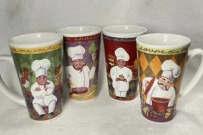 Set Of 4 Mulberry Home Collection Italian Chef Mugs • $24.95