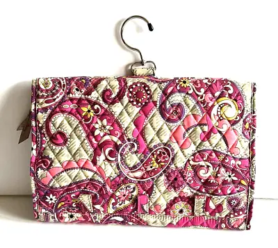 Vera Bradley Very Berry Paisley Hanging Travel Toiletry Bag Cosmetic Jewelry Bag • $24.99