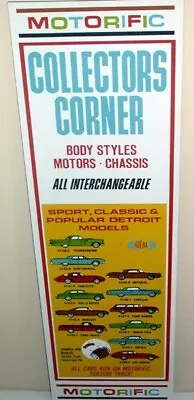1960's IDEAL MOTORIFIC COLLECTORS CORNER Large Store Display Amazing Repro Sign • $59.50