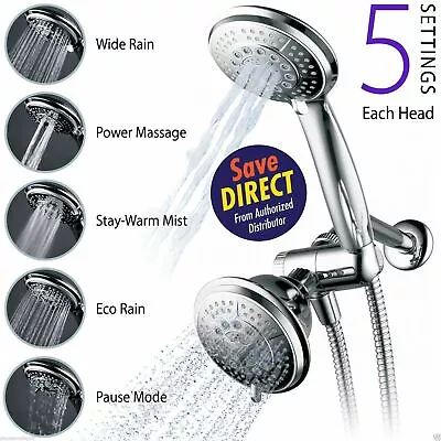 $25.99 • Buy Hydroluxe High Pressure Multi-Setting Rain Shower Combo