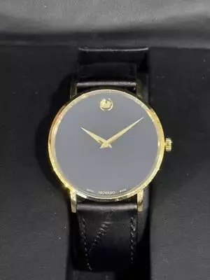 Movado Museum 71.1.36.1473 39mm Gold Black Dial Quartz Swiss Watch - VWG 326878 • $264.99