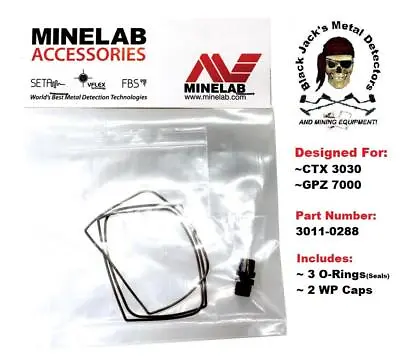 MINELAB CTX 3030 & GPZ 7000 Battery Seal O-Rings & Screw-On Cap 3011-0288 • $23.95