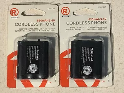 2-RadioShack 2302487 850mAh 3.6V Cordless Battery Panasonic KX-TG2205WKX-TGA270 • $7.49