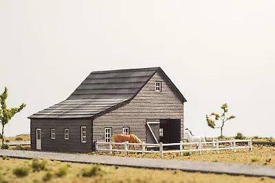 Laser Cut N Scale Horse/Livestock Barn Building KIT • $23.95