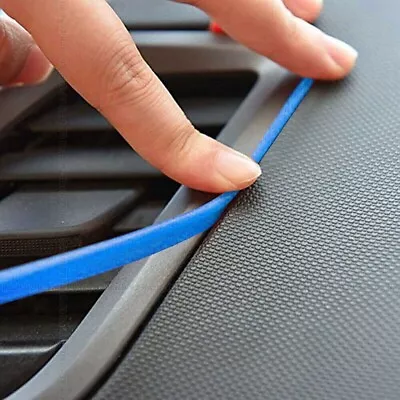 5m Car Interior Decor Blue Point Edge Gap Door Panel Molding Line Accessories • $7.65