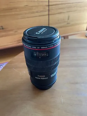 Canon EF 100mm F/2.8L Macro IS USM Lens • $700