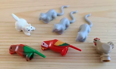 $9.95 • Buy Lego Lot Of 7 Animals Minifigure Rat/Mouse Cat Chicken Parrot Bird