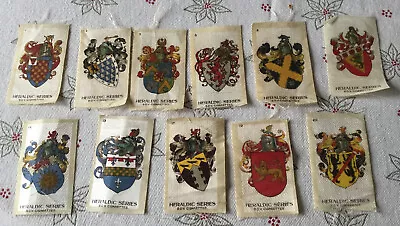 £5 • Buy 11 Silk BDV Cigarettes Cards Heraldic Series Vintage