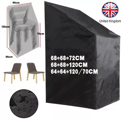 Stacking Chair Cover Waterproof Quality UV Outdoor Garden Patio Furniture 420D • £9.59