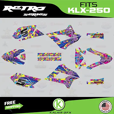 $98.99 • Buy Graphics Kit For Kawasaki KLX250 (2008-2020) KLX 250 Retro Series 