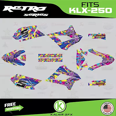 $79.99 • Buy Graphics Kit For Kawasaki KLX250 (2008-2020) KLX 250 Retro Series 