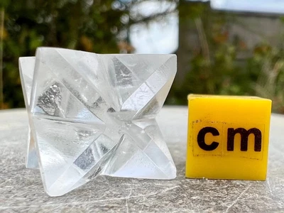 Rock Crystal Merkaba Star - Genuine Spiritual Healing Mineral Stone • £11.16