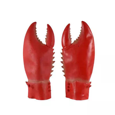 Large Latex Lobster Crab Claws Hand Gloves Cosplay Costume Accessory • $19.99