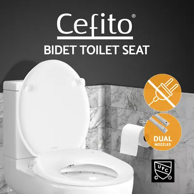 Cefito Non Electric Bidet Toilet Seat W/ Cover Bathroom Spray Water Wash • $66.95